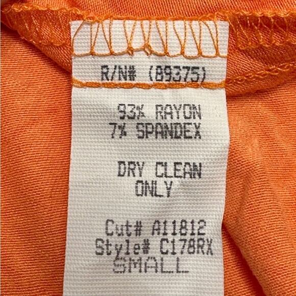 SKY WHO REMEMBERS “SKY” — BRAVO OC -Housewives WORE Orange Rayon SPANDEX SMALL - Picture 6 of 11